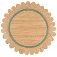 thumbnail image 1 of SAFAVIEH Natural Fiber Archibald Bordered Area Rug, Natural/Light Green, 6' x 6' Round, 1 of 7