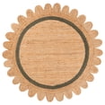 thumbnail image 1 of SAFAVIEH Natural Fiber Archibald Bordered Area Rug, Natural/Olive, 6' x 6' Round, 1 of 7