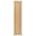 thumbnail image 1 of SAFAVIEH Natural Fiber Archibald Bordered Runner Rug, Natural/Light Green, 2'3" x 9', 1 of 6