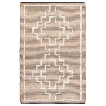 SAFAVIEH Natural Fiber Archimedes Geometric Area Rug, Natural/Ivory, 8' x 10'