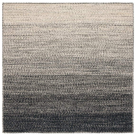 SAFAVIEH Natural Fiber Arda Gradient Area Rug, Natural/Black, 6' x 6' Square