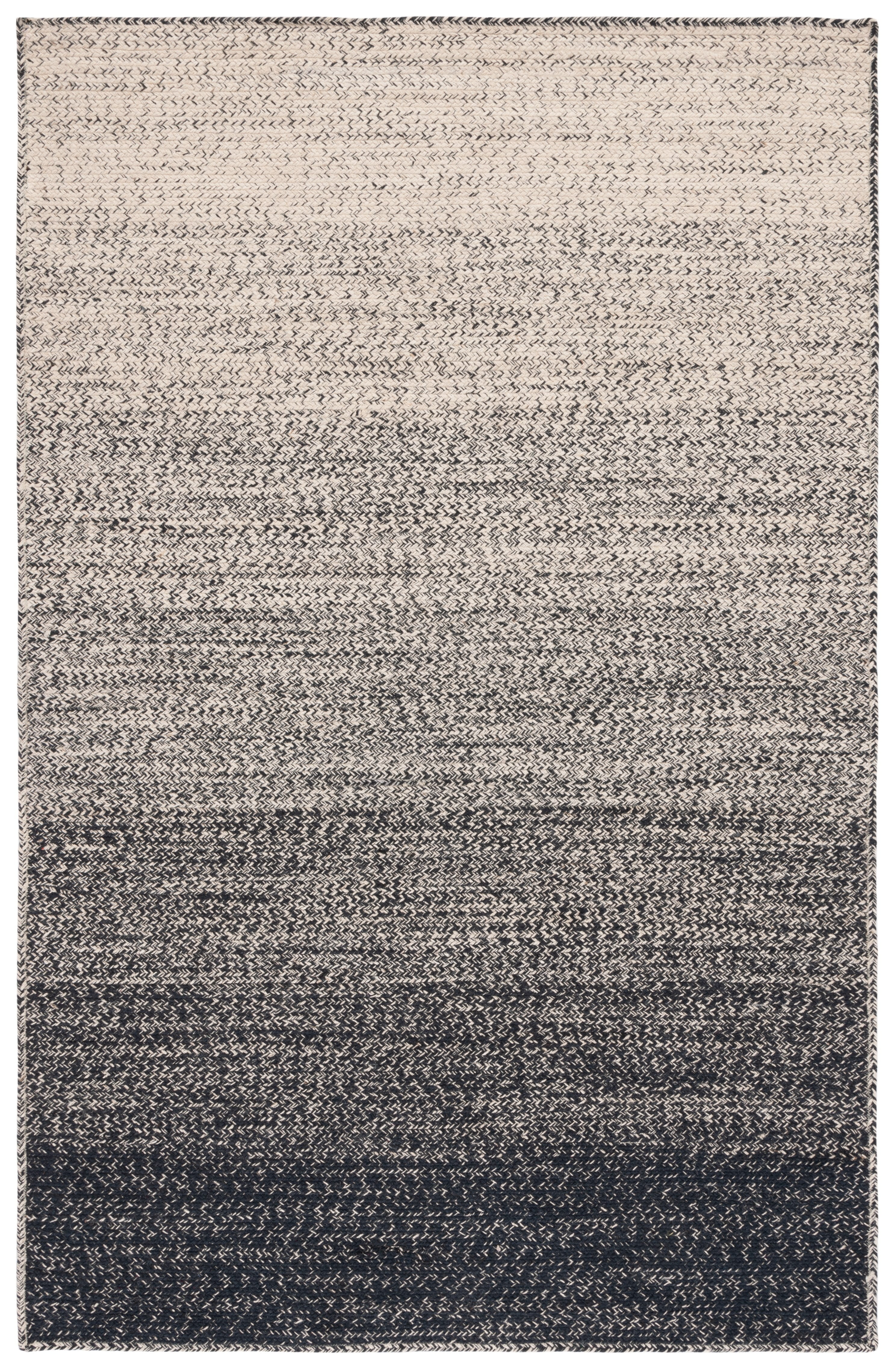 Handmade Natural and Black Jute Area Rug, 6' x 9'