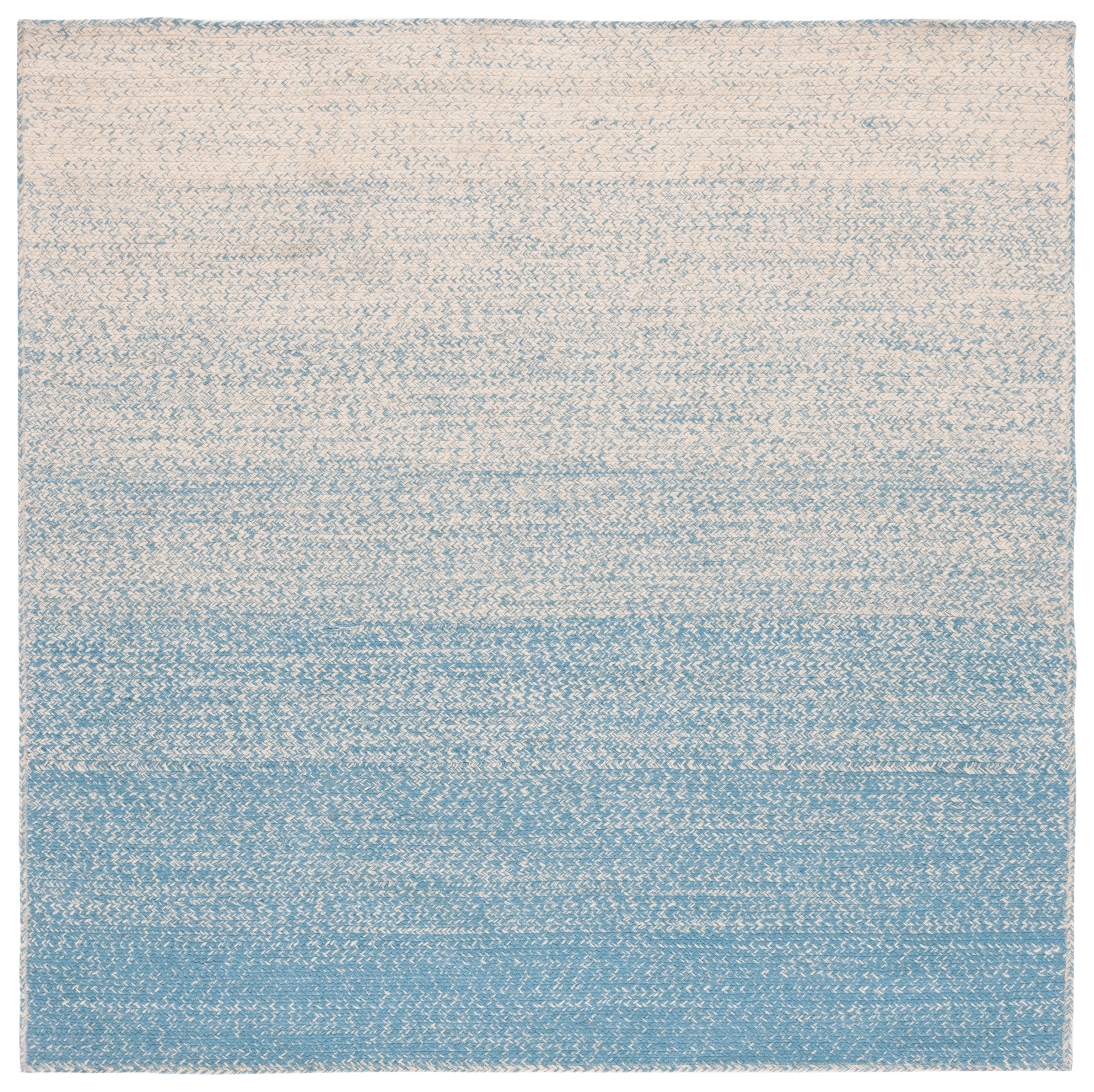 SAFAVIEH Natural Fiber Arda Gradient Area Rug, Natural/Light Blue, 6' x 6' Square