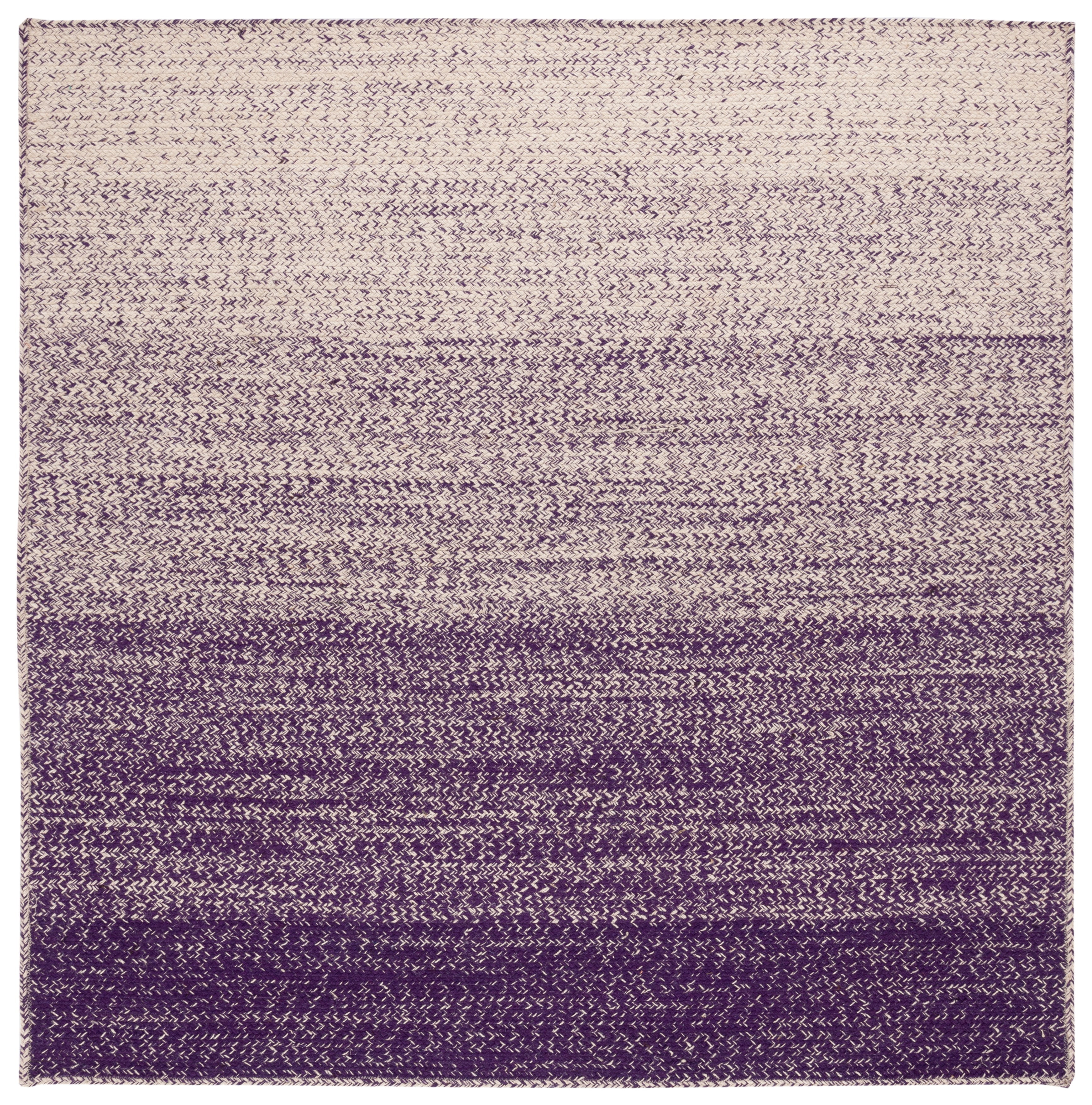 SAFAVIEH Natural Fiber Arda Gradient Area Rug, Natural/Purple, 6' x 6' Square