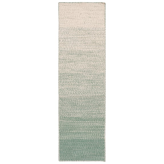 SAFAVIEH Natural Fiber Arda Gradient Runner Rug, Natural/Green, 2'3" x 8'