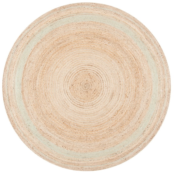 SAFAVIEH Natural Fiber Ariana Bordered Area Rug, Green/Natural, 6' x 6' Round