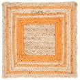 thumbnail image 1 of SAFAVIEH Natural Fiber Ariana Bordered Area Rug, Orange/Natural, 6' x 6' Square, 1 of 8