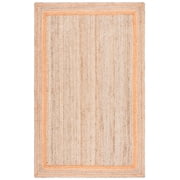 SAFAVIEH Natural Fiber Ariana Bordered Area Rug, Orange/Natural, 6' x 9'
