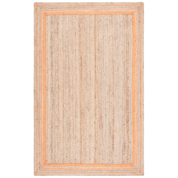 SAFAVIEH Natural Fiber Ariana Bordered Area Rug, Orange/Natural, 8' x 10'