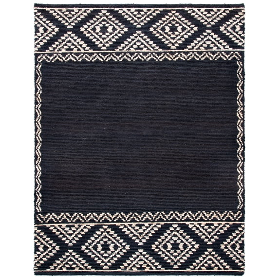 SAFAVIEH Natural Fiber Arianne Geometric Area Rug, Black, 8' x 10'