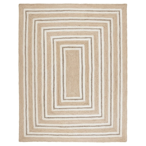 SAFAVIEH Natural Fiber Asia Geometric Area Rug, Natural/Ivory, 4' x 6'