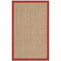 SAFAVIEH Natural Fiber Aspen Striped Area Rug, Rust, 3' x 5'