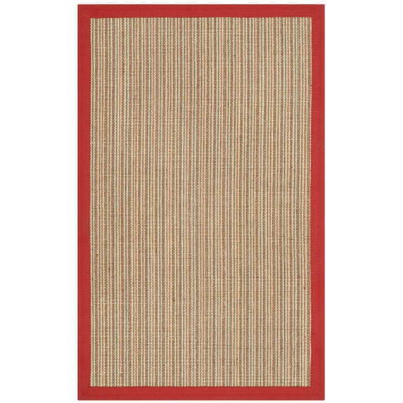 SAFAVIEH Natural Fiber Aspen Striped Area Rug, Rust, 3' x 5'
