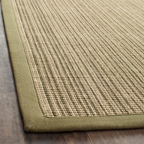 SAFAVIEH Natural Fiber Aspen Striped Sisal Area Rug, Green, 9' x 12'