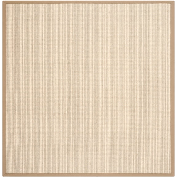 SAFAVIEH Natural Fiber Aspen Striped Area Rug, Tan, 6' x 6' Square