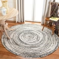 thumbnail image 1 of SAFAVIEH Natural Fiber Aubree Striped Area Rug, Black/Ivory, 5' x 5' Round, 1 of 6