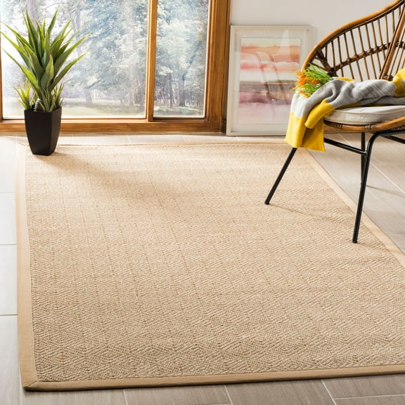 SAFAVIEH Natural Fiber Axum Geometric Sisal Area Rug, Natural/Beige, 3' x 5'