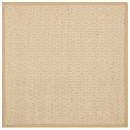 SAFAVIEH Natural Fiber Axum Geometric Sisal Area Rug, Natural/Beige, 6' x 6' Square