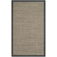 thumbnail image 1 of SAFAVIEH Natural Fiber Axum Geometric Sisal Area Rug, Natural/Dark Grey, 3' x 5', 1 of 11