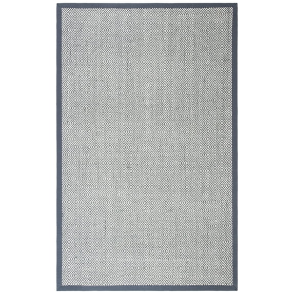 SAFAVIEH Natural Fiber Axum Geometric Sisal Area Rug, Natural/Dark Grey, 8' x 10'