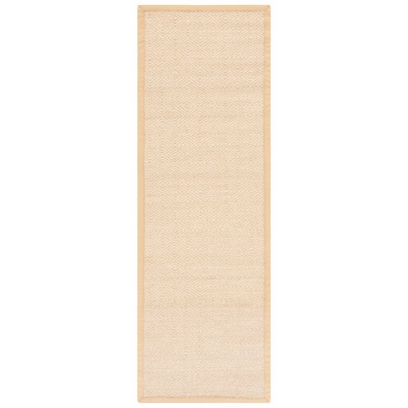 SAFAVIEH Natural Fiber Axum Geometric Sisal Runner Rug, Natural/Beige, 2'6" x 8'