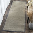 thumbnail image 1 of SAFAVIEH Natural Fiber Axum Geometric Sisal Runner Rug, Natural/Dark Grey, 2'6" x 12', 1 of 8