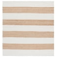 thumbnail image 1 of SAFAVIEH Natural Fiber Beckett Striped Area Rug, Natural/Ivory, 6' x 6' Square, 1 of 11