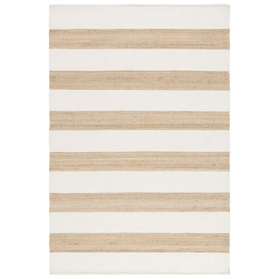 SAFAVIEH Natural Fiber Beckett Striped Area Rug, Natural/Ivory, 6' x 9'