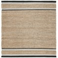thumbnail image 1 of SAFAVIEH Natural Fiber Becky Solid Area Rug, Natural/Black, 10' x 10' Square, 1 of 6