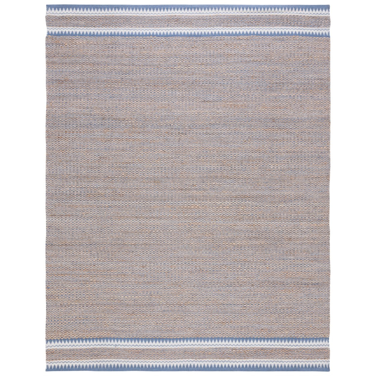 SAFAVIEH Natural Fiber Becky Solid Area Rug, Natural/Blue, 9' x 12'