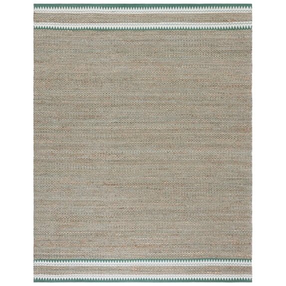 SAFAVIEH Natural Fiber Becky Solid Area Rug, Natural/Green, 3' x 5'