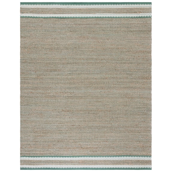 SAFAVIEH Natural Fiber Becky Solid Area Rug, Natural/Green, 6' x 9'