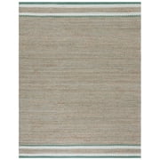 SAFAVIEH Natural Fiber Becky Solid Area Rug, Natural/Green, 9' x 12'