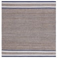 thumbnail image 1 of SAFAVIEH Natural Fiber Becky Solid Area Rug, Natural/Navy, 6' x 6' Square, 1 of 8