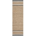 thumbnail image 1 of SAFAVIEH Natural Fiber Becky Solid Runner Rug, Natural/Black, 2'3" x 22', 1 of 6