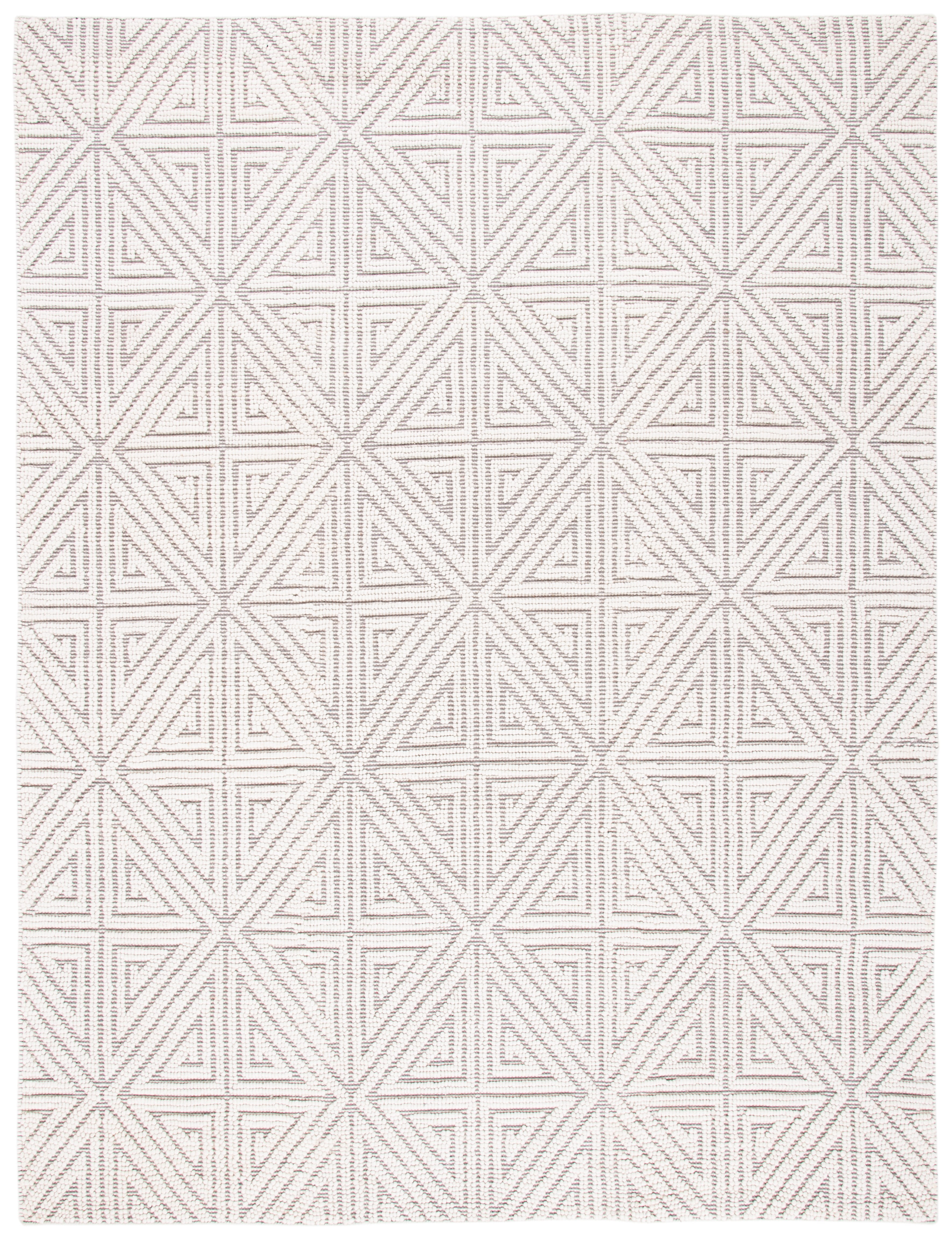 SAFAVIEH Natural Fiber Bedelia Geometric Area Rug, Grey/Ivory, 8' x 10'
