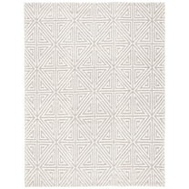 SAFAVIEH Natural Fiber Bedelia Geometric Area Rug, Grey/Ivory, 8' x 10'