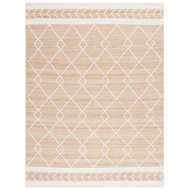 SAFAVIEH Natural Fiber Bernadette Geometric Area Rug, Natural/Ivory, 8' x 10'