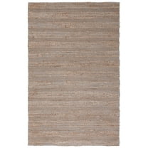 SAFAVIEH Natural Fiber Beulah Striped Area Rug, Light Blue/Natural, 5' x 8'