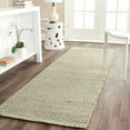 thumbnail image 1 of SAFAVIEH Natural Fiber Braxton Braided Jute Runner Rug, Natural/Green, 2'6" x 10', 1 of 10