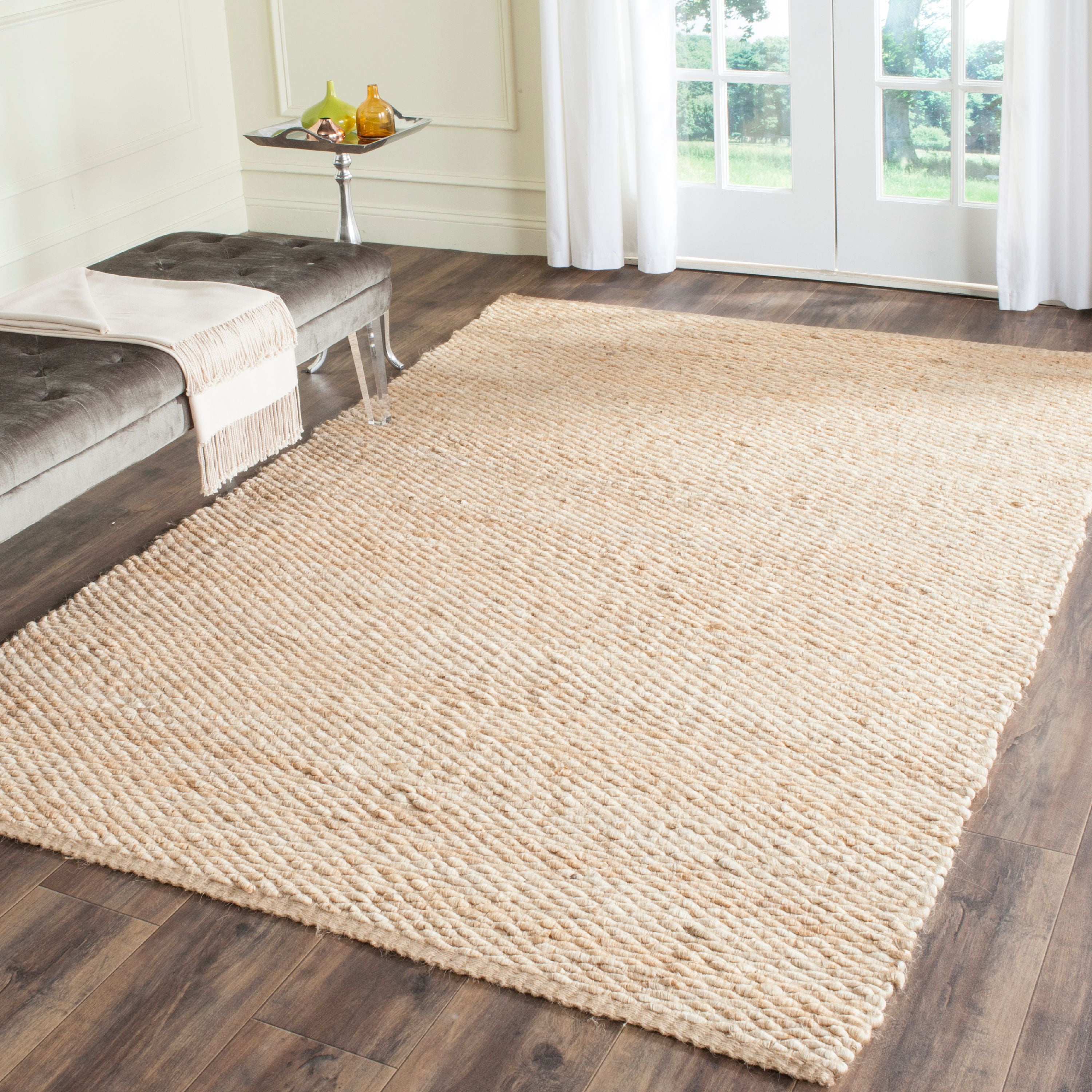 SAFAVIEH Natural Fiber Bryon Braided Jute Area Rug, Natural, 3' x 5'
