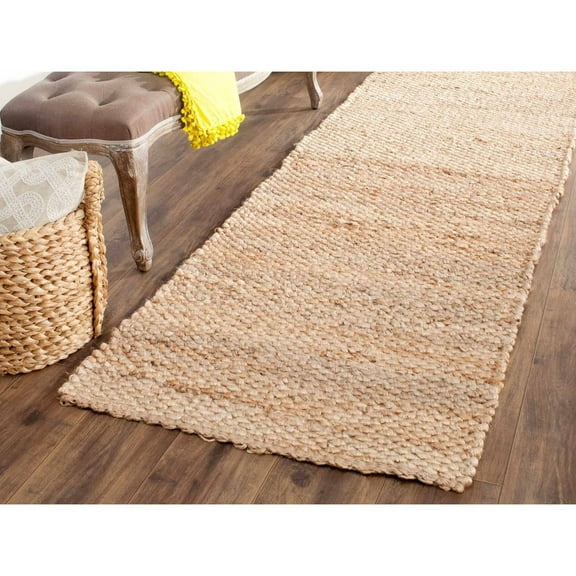 SAFAVIEH Natural Fiber Bryon Braided Jute Runner Rug, Natural, 2'6" x 8'