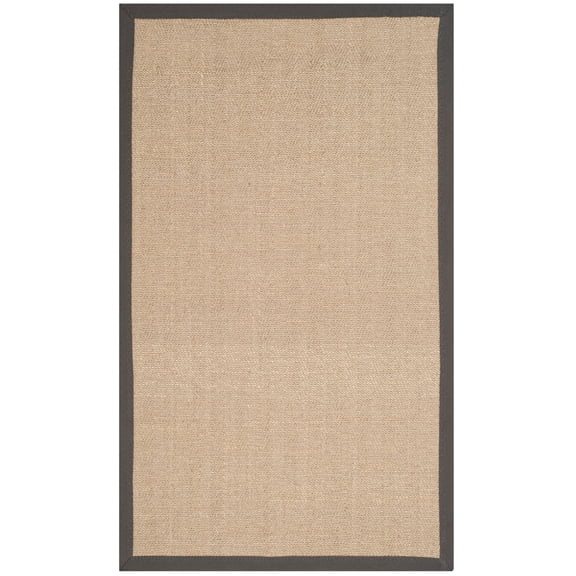 SAFAVIEH Natural Fiber Cantor Solid Sisal Area Rug, Natural/Grey, 3' x 5'