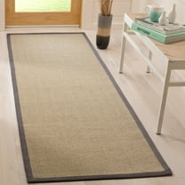 SAFAVIEH Natural Fiber Cantor Solid Sisal Runner Rug, Natural/Grey, 2'6" x 8'