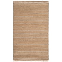 SAFAVIEH Natural Fiber Carrie Braided Area Rug, Natural/Light Grey, 4' x 6'