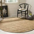 thumbnail image 1 of SAFAVIEH Natural Fiber Carrie Braided Area Rug, Natural/Light Grey, 6' x 6' Round, 1 of 6