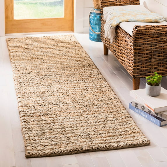 SAFAVIEH Natural Fiber Caymen Braided Jute Runner Rug, Natural, 2'3" x 10'