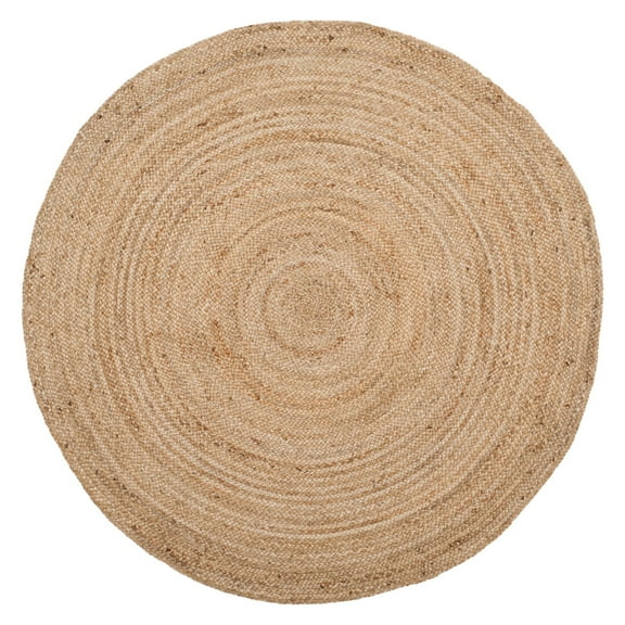 SAFAVIEH Natural Fiber Cebrail Braided Jute Area Rug, Natural, 5' x 5' Round