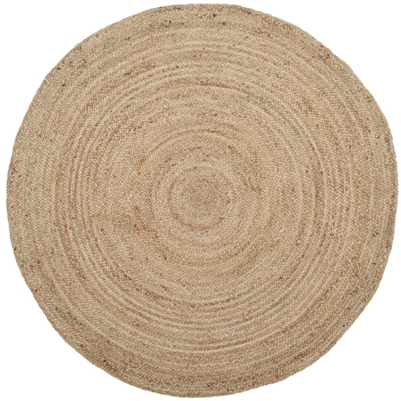 SAFAVIEH Natural Fiber Cebrail Braided Jute Area Rug, Natural, 9' x 9' Round