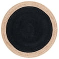 thumbnail image 1 of SAFAVIEH Natural Fiber Cebrail Geometric Area Rug, Black/Natural, 4' x 4' Round, 1 of 7